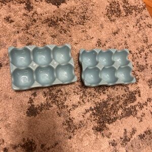 Blue Ceramic Egg Holders